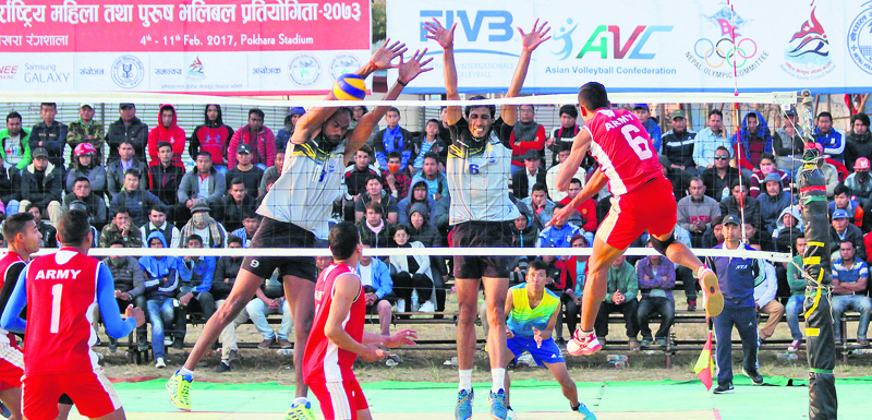 Departmental teams dominate Srijana volleyball